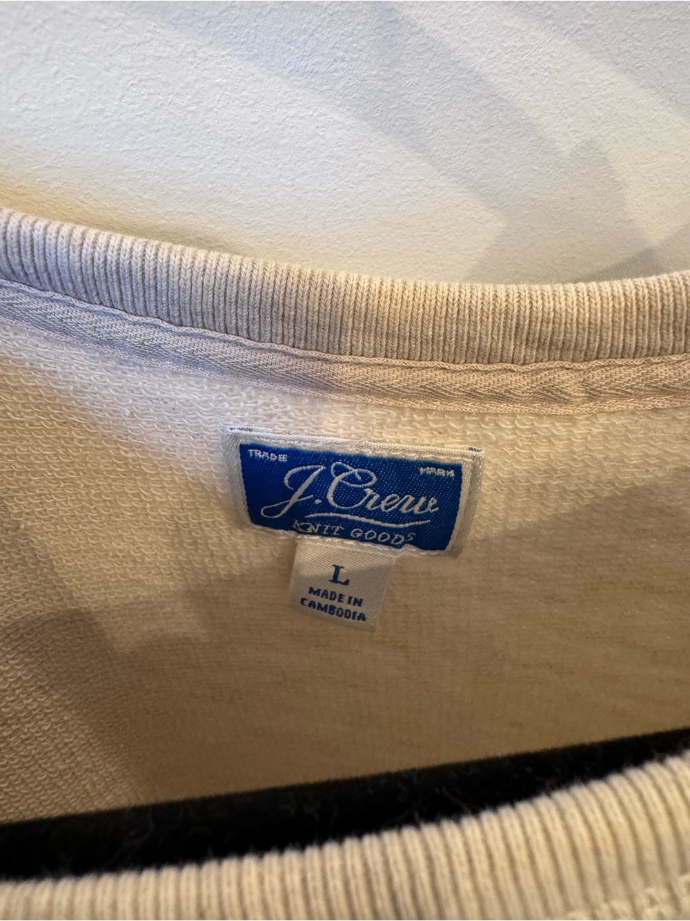 J. Crew Men's Cream Crewneck Sweater - Neutral Knit